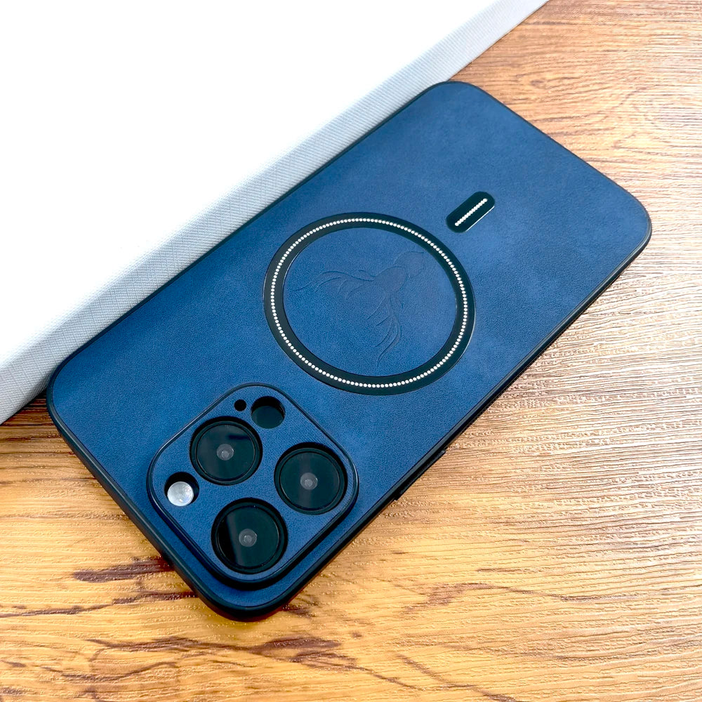 Luxury Leather Case For iPhone 17 16E 16 15 14 13 12 11 Pro Max Plus 15Pro 14Pro 13Pro 16ProMax Magsafe Wireless Charge Cover