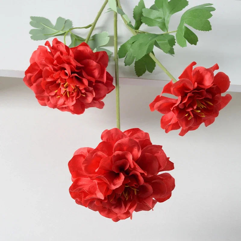 77CM Artificial Flower Geranium Silk Flower Wedding Decoration Decoration Decoration Photography Props Fake Flowers