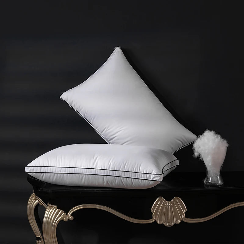 Down Pillow with 100% Goose Down 95% Fill 1200TC Cover - Queen King Standard Size Feather Down Pillow