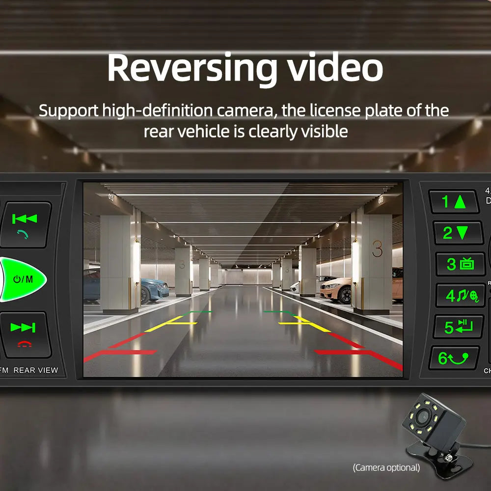 4.1" HD IPS screen car Radio MP5 player smart BT FM USB AUX car radio Hands-free colorful lights Video output Vehicle player 12V