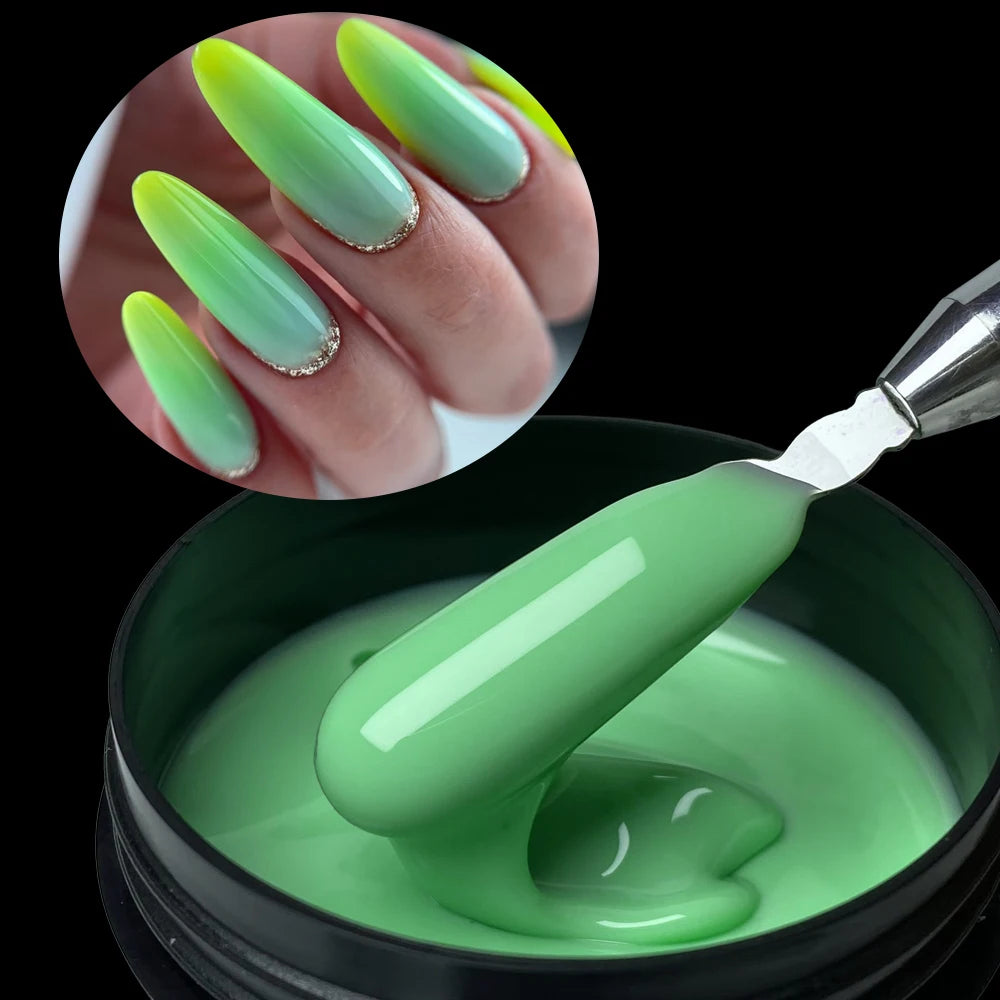 Jillnails Dusty Pink Nude Gel Nail Builder 50G Burgundy Shimmer Builder UV Gel for Nails Extension