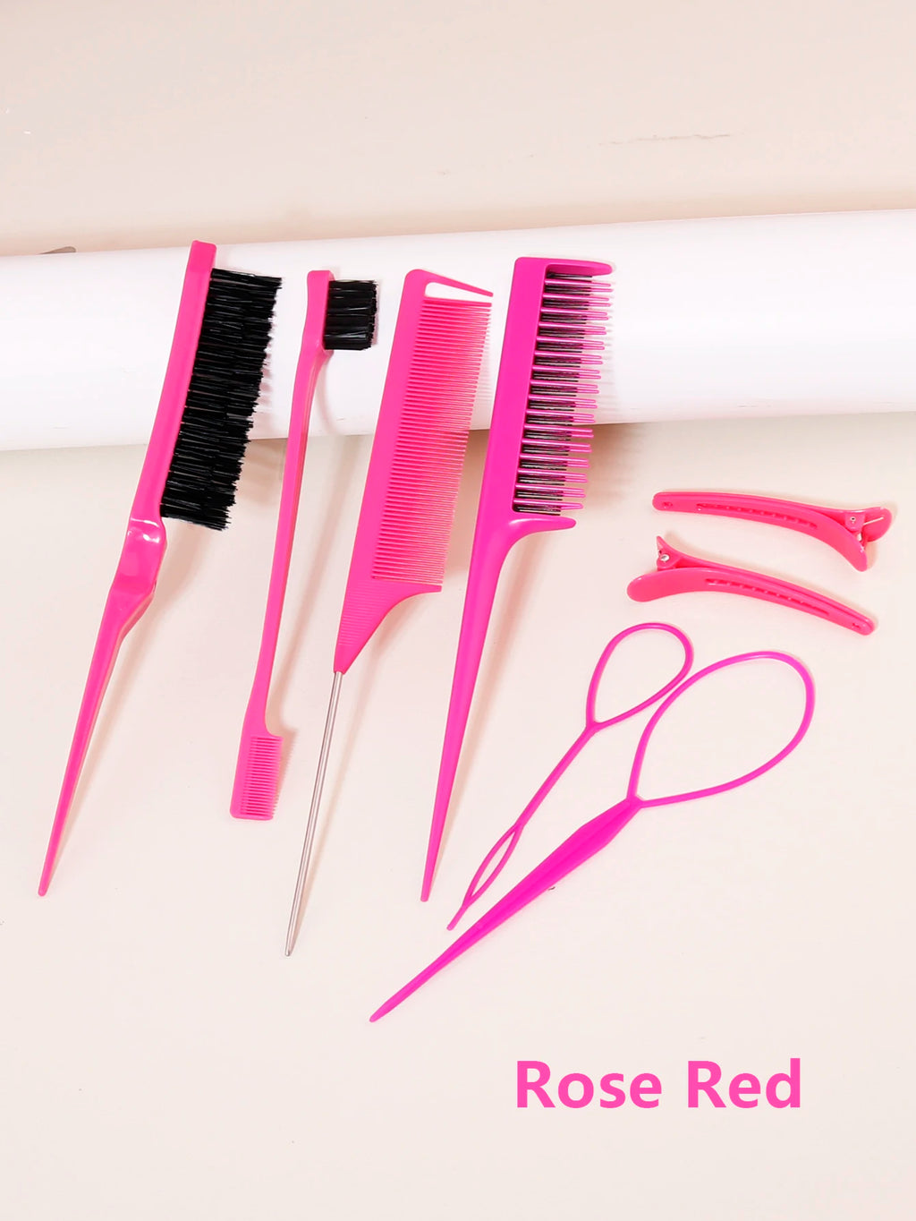 8-piece hair styling comb set with triple tear comb mouse tail comb edge brush hair salon accessories Special for real hair wigs