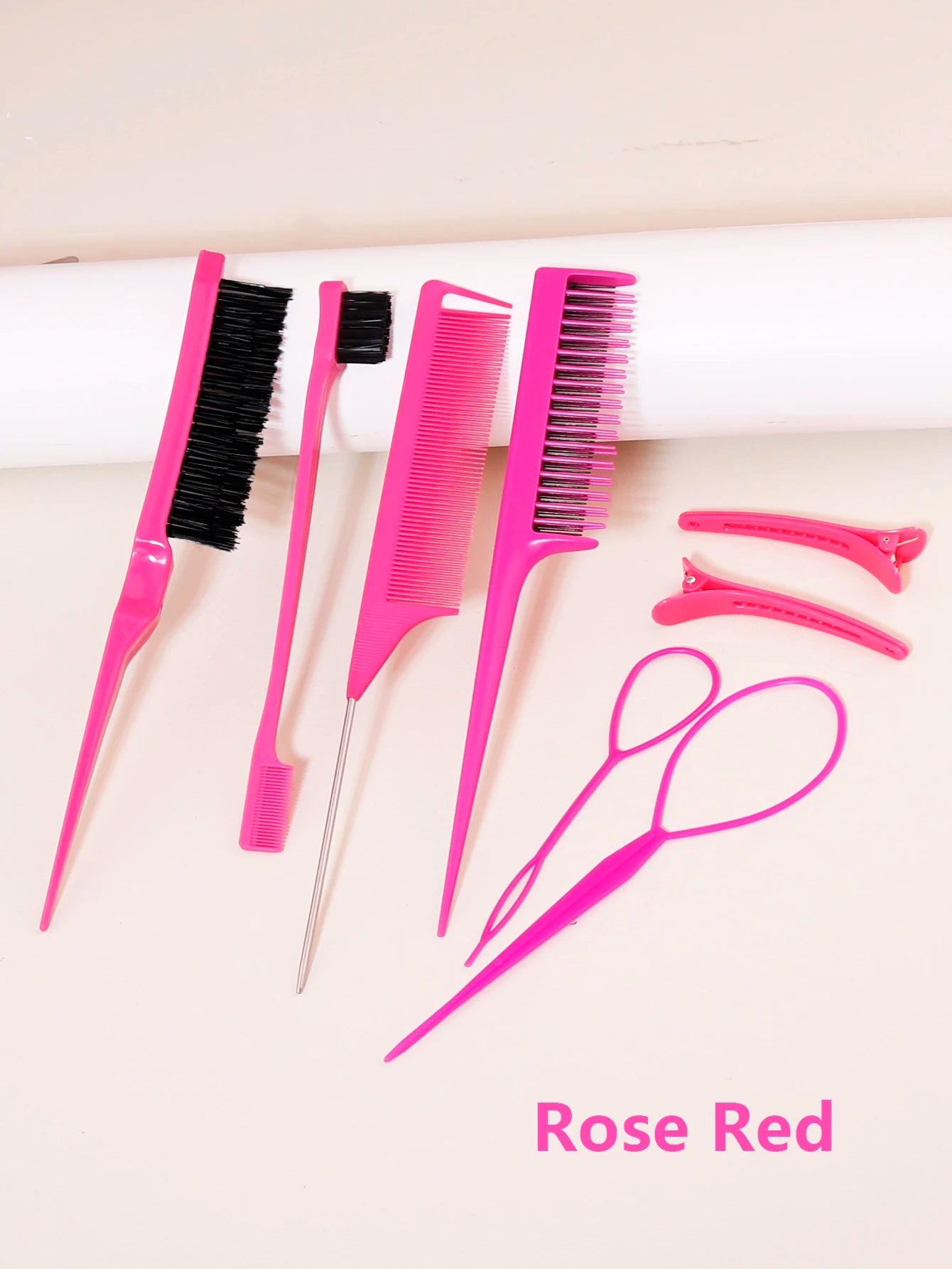 8-piece hair styling comb set with triple tear comb mouse tail comb edge brush hair salon accessories Special for real hair wigs