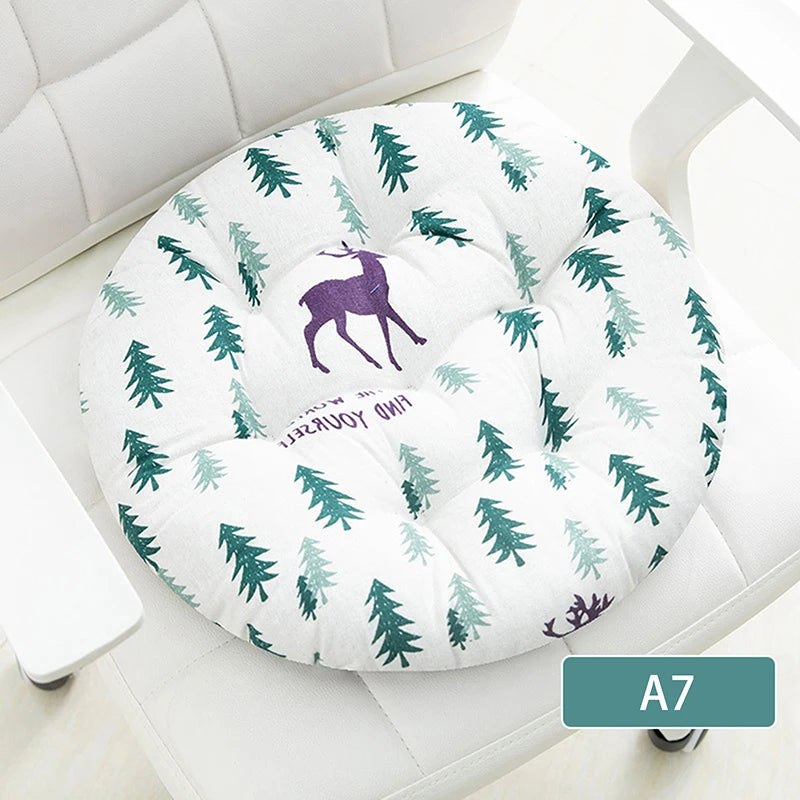 Coarse Cloth Round Style Cotton And Linen Style Seat Cushion Home Circular Cushion Japanese Style Futon Cushion Decoration