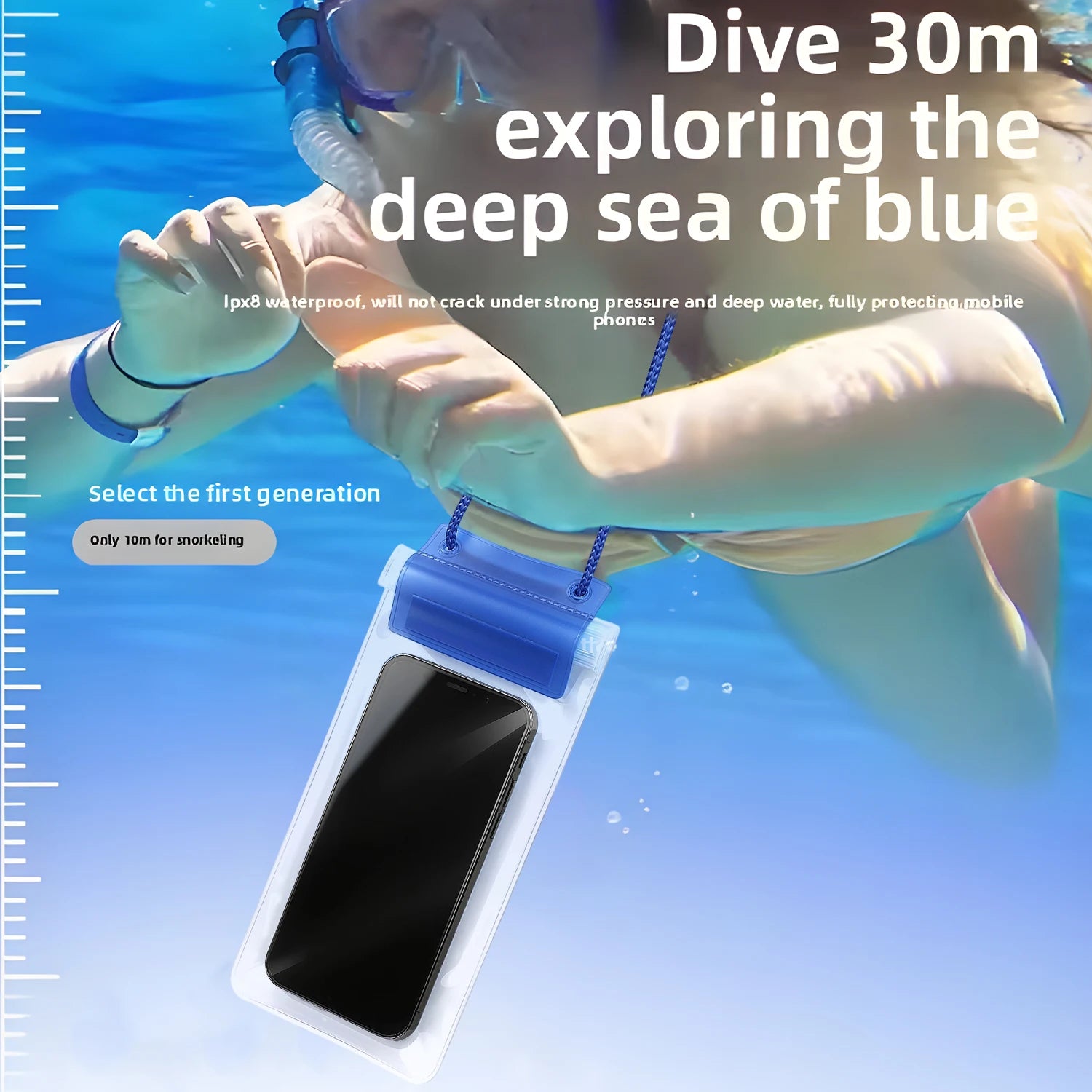 2/1Pcs Waterproof Phone Pouch Universal IPX8 Water Proof CellPhone Case Dry Bag Waterproof Phones Protector for Beach Swimming