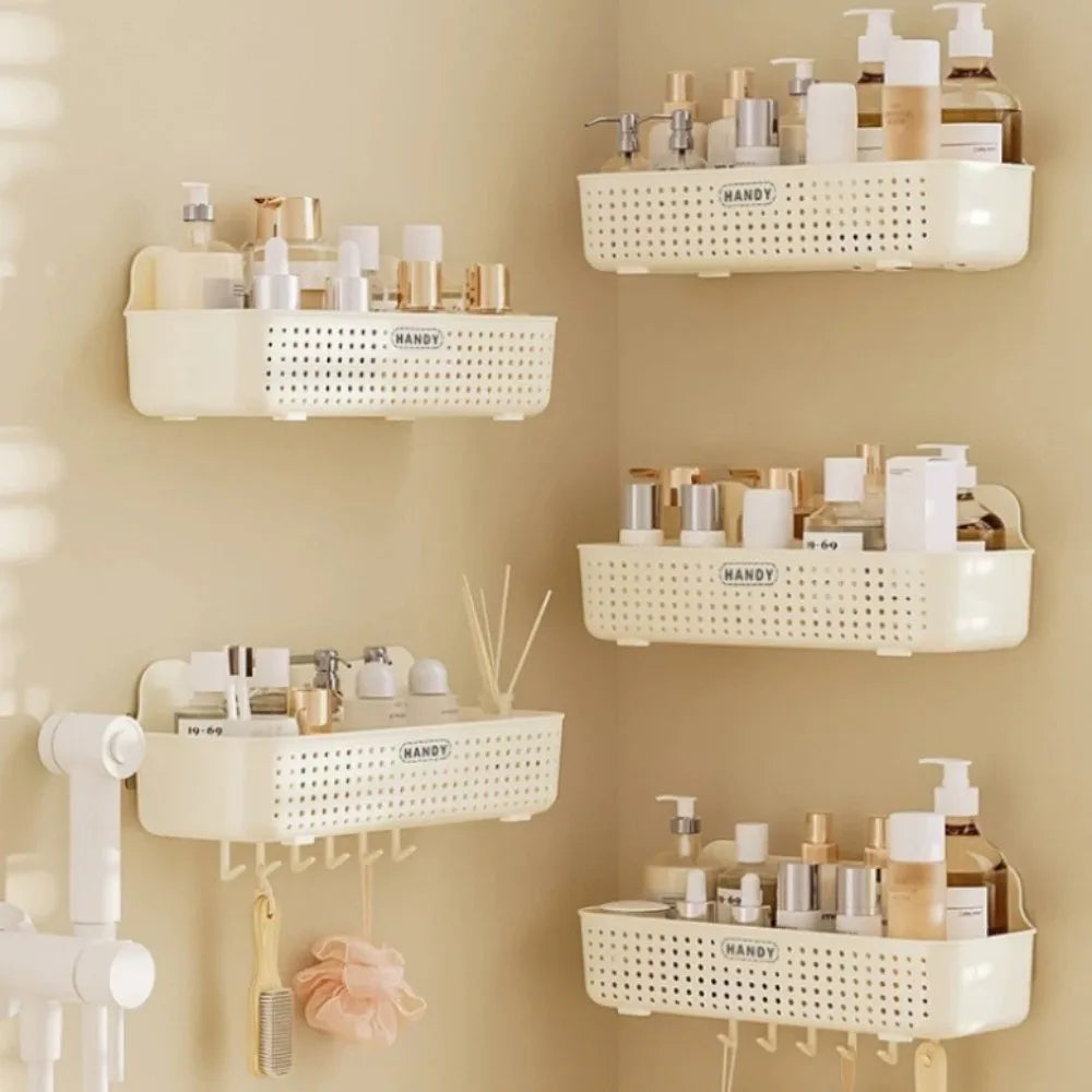 No Need To Drill Holes Toilet Storage Rack Bathroom Wall Mounted Cosmetics Vanity Storage Vanity Rack Kitchen Wall Mounted Rack