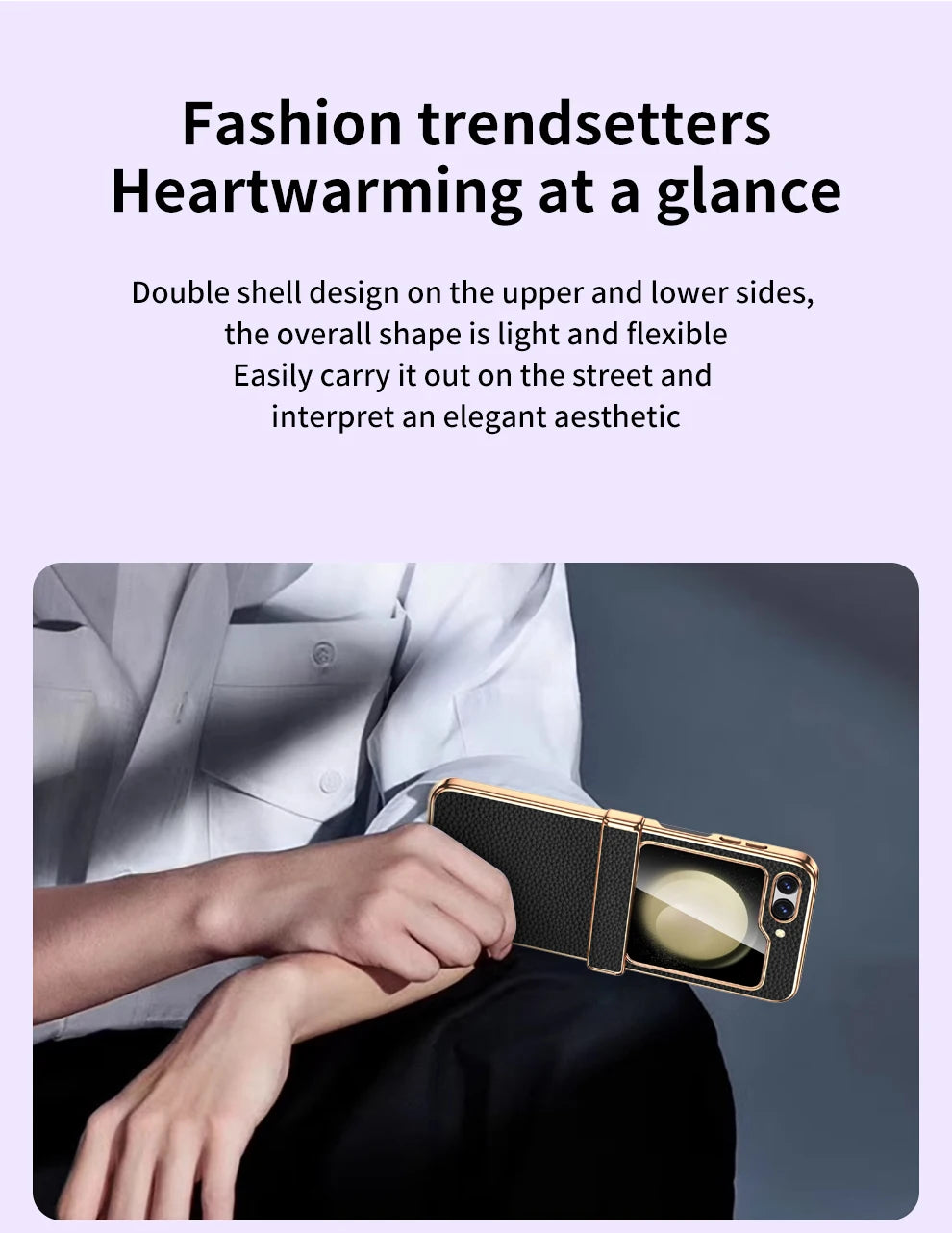 LANGSIDI Brand For samsung Galaxy Z flip 7 FE 6 5 flip7 Luxury Genuine Leather Hinge Protection Case Ultra-Thin Shockproof cover