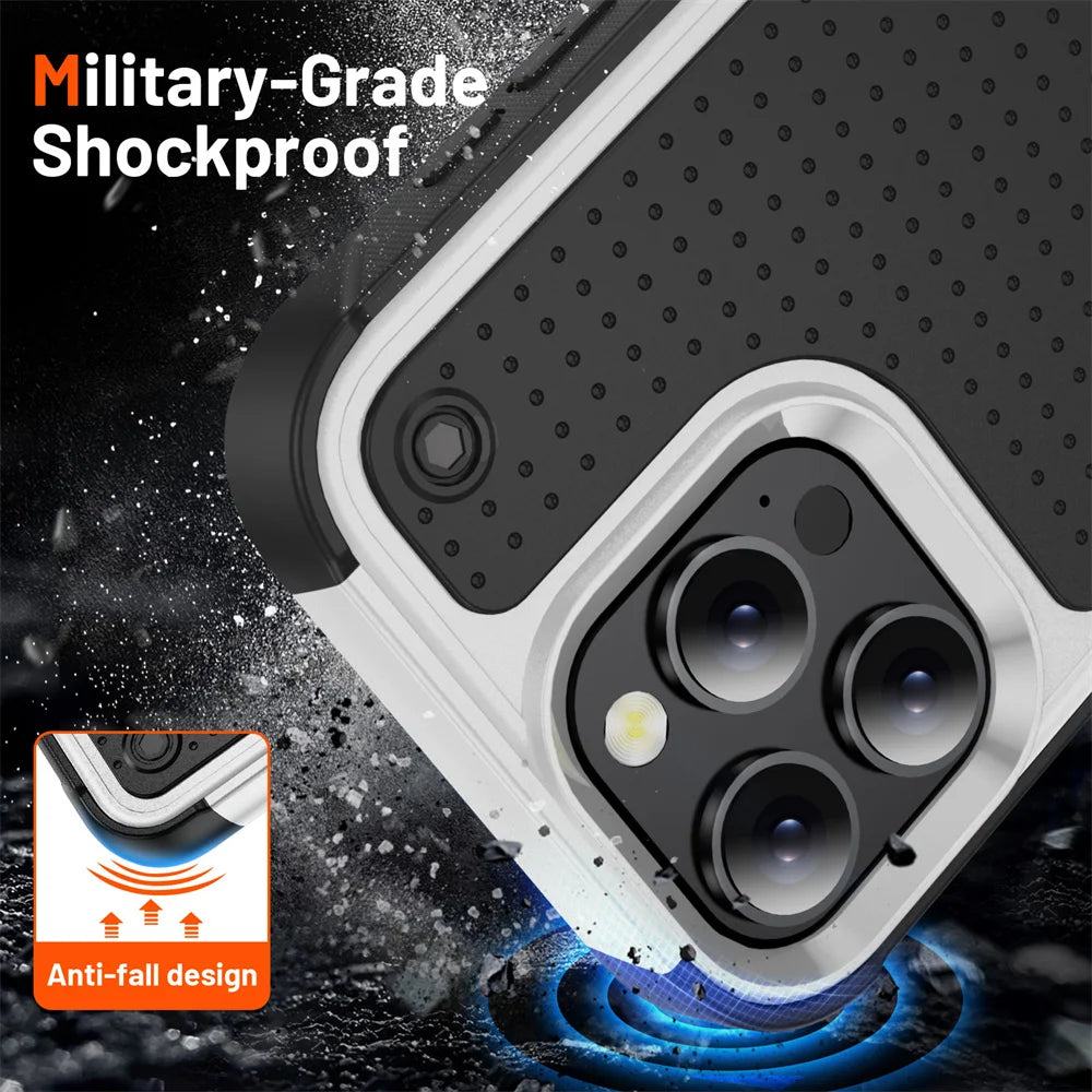 Military Grade Armor Phone Case For iPhone 16 15 14 Plus 13 12 11 Pro Max X XR XS Max 7 8 Plus SE 2022 Shockproof Cover Bumper