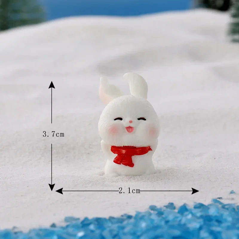 Kawaii Mini Rabbit Ornament Garden Rabbit Statue Gift for Kids Children Baby Room Decoration Toy Miniature Figurines Home Decor