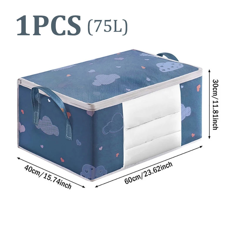 4/2/1PCS Big Capacity Quilt Clothes Duvet Blanket Storage Bag Organizer Sorting Bags Dustproof Closet Under-Bed Moisture Proof