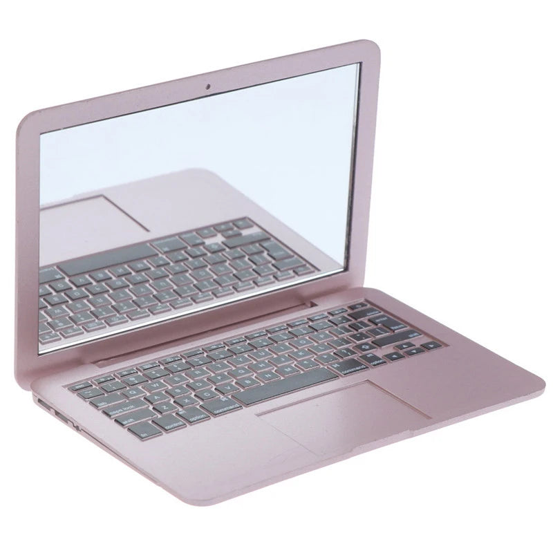 Girl Mini Pocket Laptop Shape Makeup Clear Mirror Baby Mirrors Toy