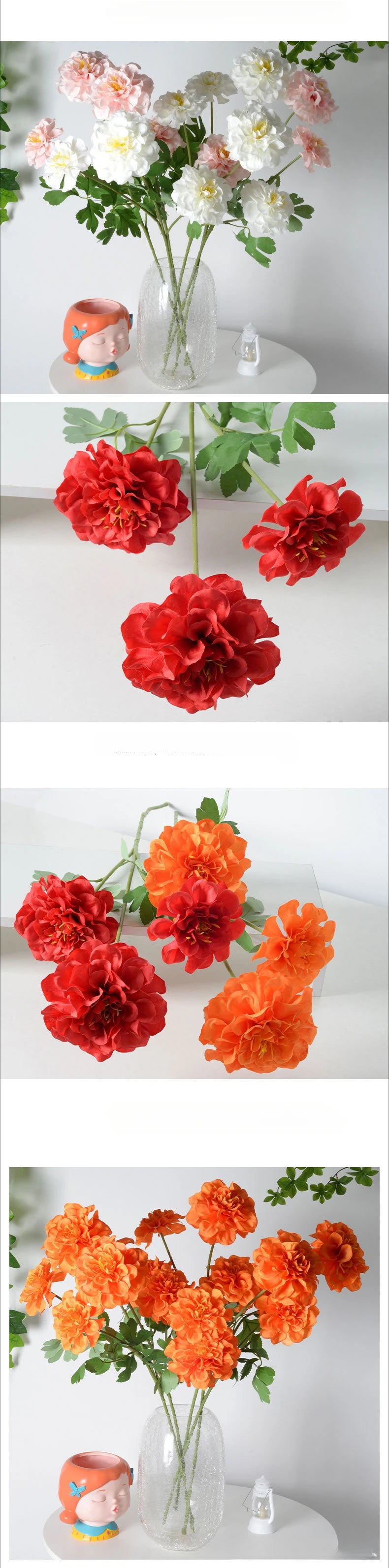 77CM Artificial Flower Geranium Silk Flower Wedding Decoration Decoration Decoration Photography Props Fake Flowers