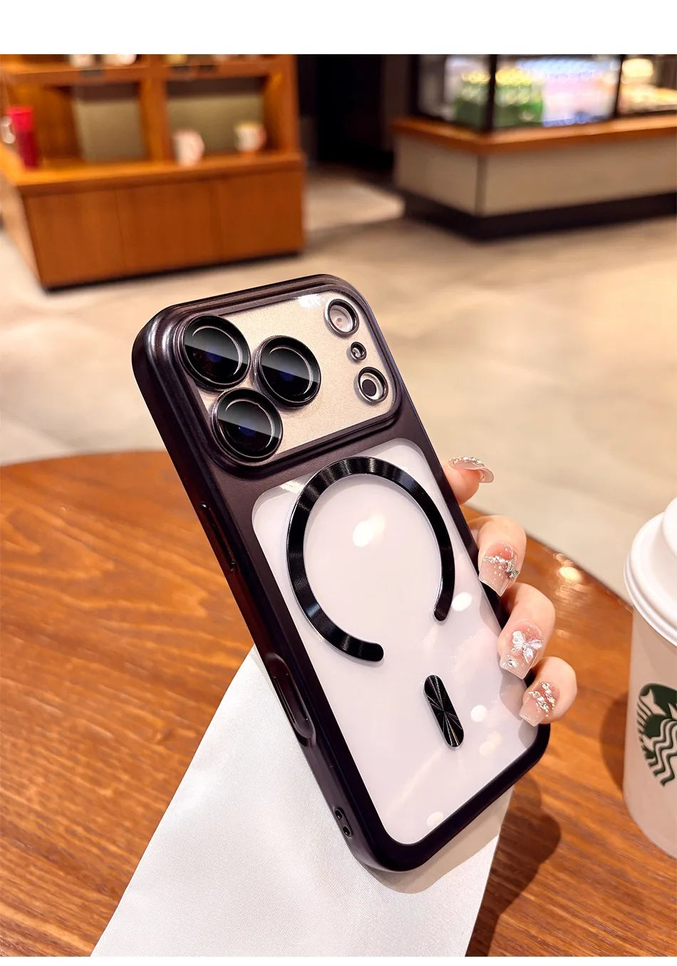 for iPhone17 Luxury Transparent Plating Magsafe Case for iPhone 17 Pro Max 17Pro Air Original Soft TPU Camera Protector Cover