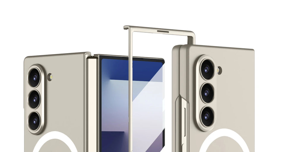 Magnetic Wireless Charging Phone Case For Samsung Galaxy Z Fold 7 6 5 Ultra-thin With Glass Film Z Fold7 Fold6 Protective Cover