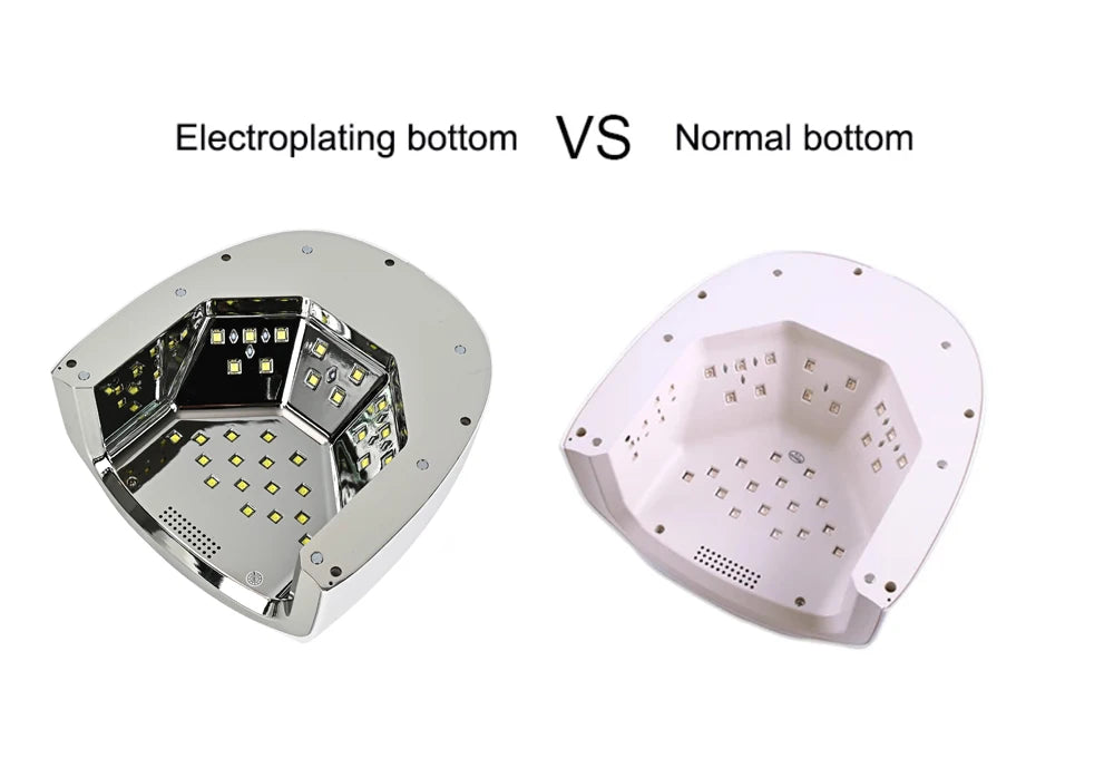 Rechargeable 96W Nail Lamp with Mirror Reflective Base Gel Polish Dryer Manicure Machine UV Light for Nails Nail UV LED Lamp