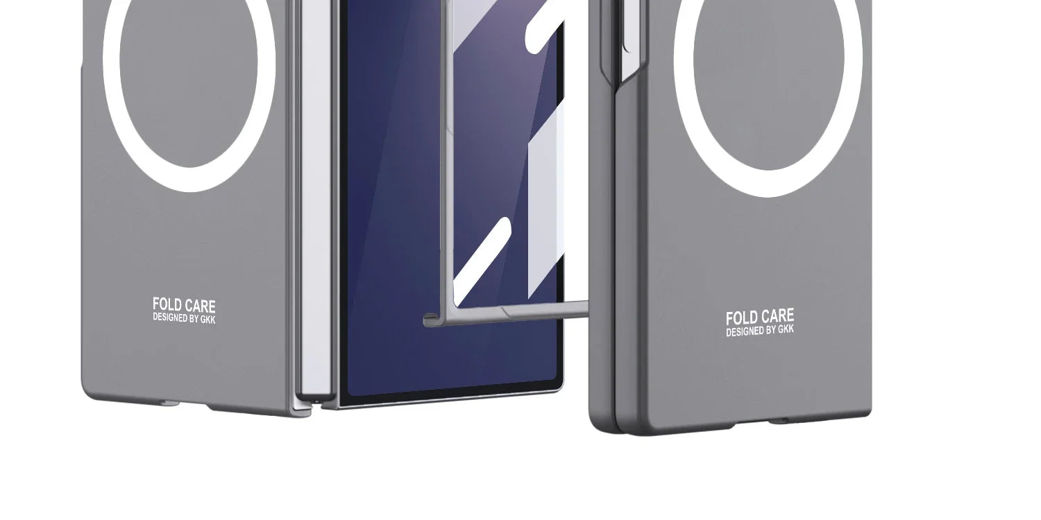 Magnetic Wireless Charging Phone Case For Samsung Galaxy Z Fold 7 6 5 Ultra-thin With Glass Film Z Fold7 Fold6 Protective Cover