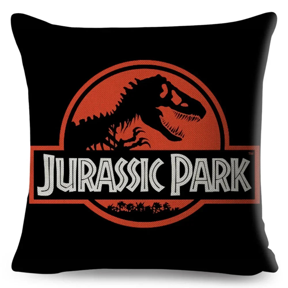 50 style Jurassic Park Logo Cushion Cover for Sofa Home Children Room Decor Dinosaur Print Pillowcase Polyester Pillow Case