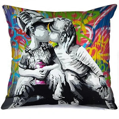 Color Printing Pillow Case Square Cushion Cover Banks Street Art Pillowcase Decorative Modern Throw Pillow Case 50*50 cm