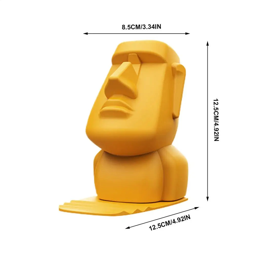 Creative Resin Moai Statue Figurines Ornament Glasses Stand Holder Easter Island Sunglasses Display Gift for Home Decoration