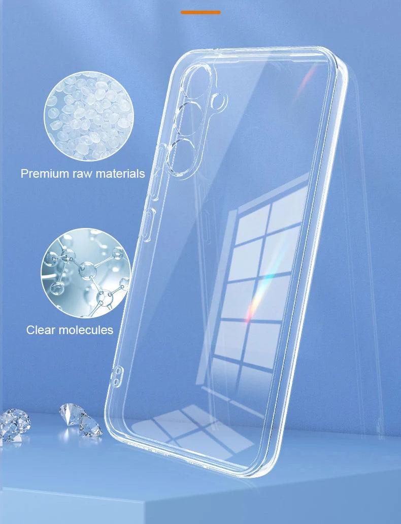 Clear Phone Case For Samsung Galaxy A16 A06 A26 A36 A56 A07 A17 Silicone Soft Cover For Samsung A05S A15 A25 A35 A55 A34 A54 A14