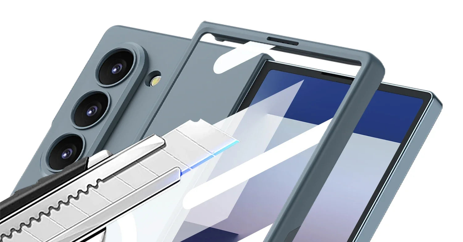 Magnetic Wireless Charging Phone Case For Samsung Galaxy Z Fold 7 6 5 Ultra-thin With Glass Film Z Fold7 Fold6 Protective Cover