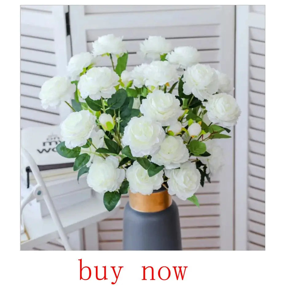 PE Foam Roses Artificial Flowers Wedding Bride Bouquets Festival Decor DIY Gift Wreath Home Table Outdoor Garden Party Hot Sales