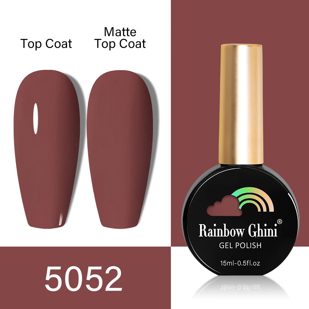 RG HEMA TPO FREE Neon Glitter Gel Nail Polish 15ml Nail Art Manicure Semi Permanent Gel Hybrid Varnishes Top Base Coat UV Nail