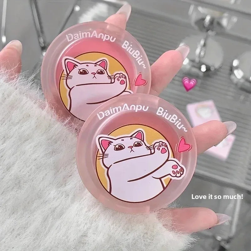 Matte 3D Single Color Blush Natural Cheek Tint Waterproof Face Contouring Powder Soft Korean Style Female Makeup Brightening