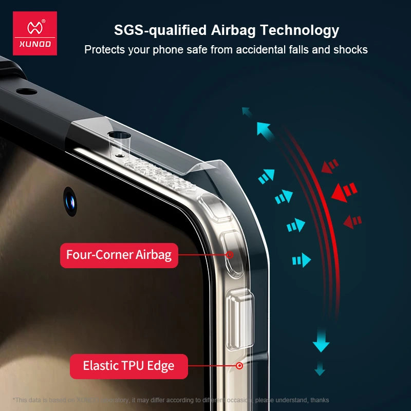 Xundd For Samsung Galaxy Z Fold 3 4 5 6 Fold 7 Foldable Case Airbag Anti-drop Camera Protect Acrylic&TPU Cover For 폴드5 케이스