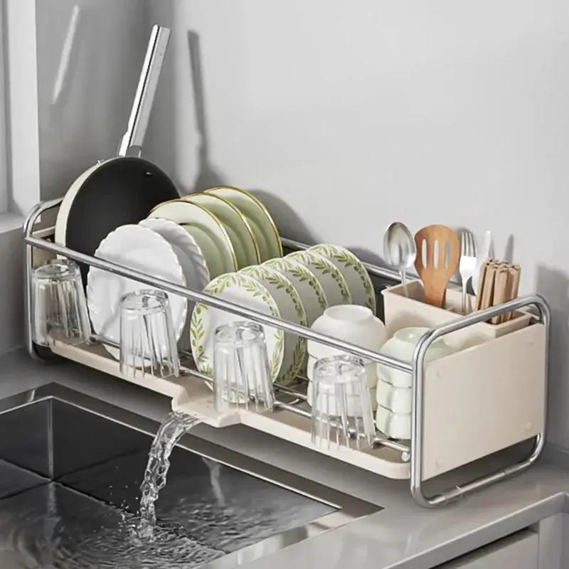 Kitchen Drainage Rack Tableware Kitchenware Categories Storage Multifunctional Easy to dry No Humidity Organizer Shelf