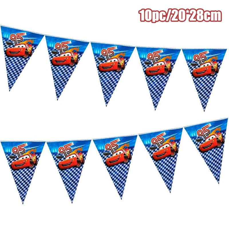 Disney Cars Birthday Decoration Cartoon Lightning Mcqueen Party Paper Plates Napkins Cups Balloon Event Supplies Baby Shower Kid