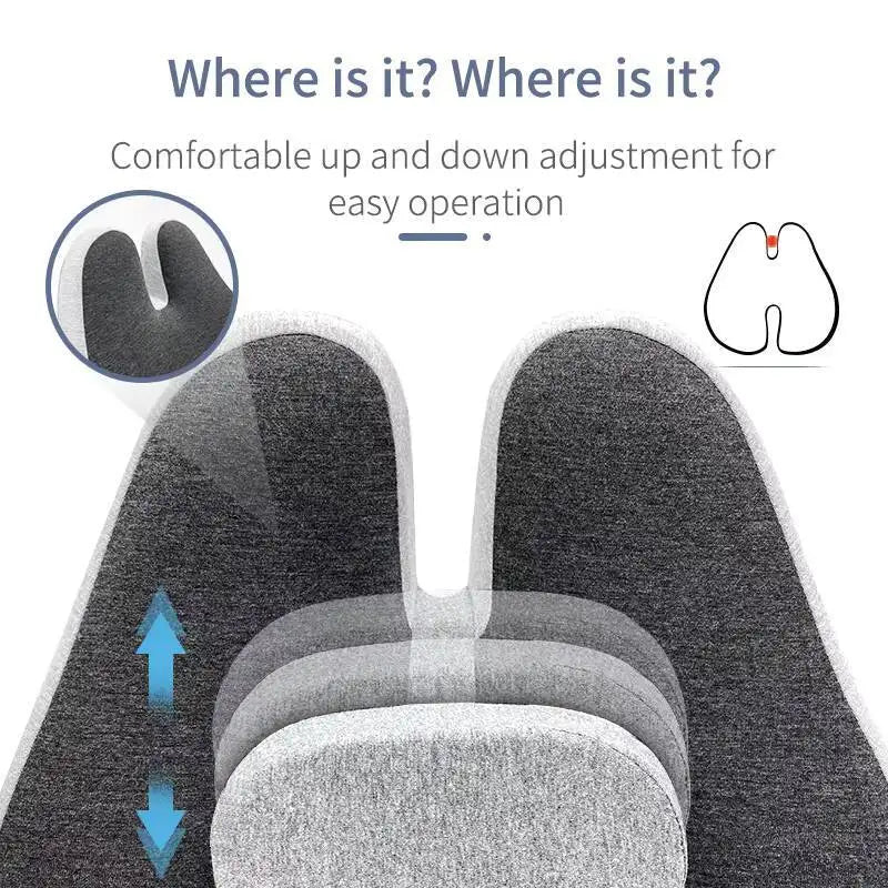 Memory Foam Office Chair Cushion Car Seat Support Waist Pillow Massage Lumbar Orthopedic Pillow Buttock Coccyx Cushion Back Pads