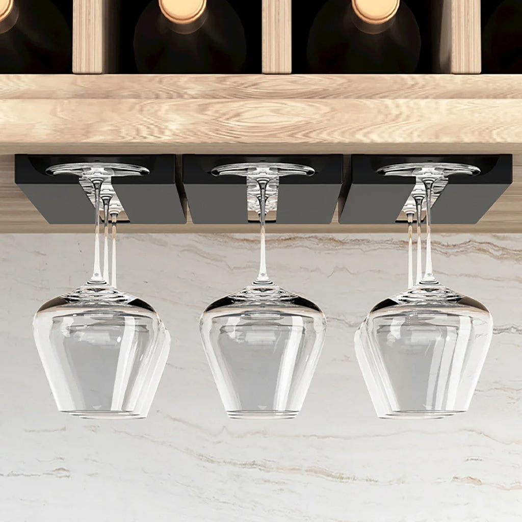 Kitchen Cabinet Free Punching Holder Wine Glass Rack Multi-Function Goblet Classification up Organizer Hanging Holder Shelf
