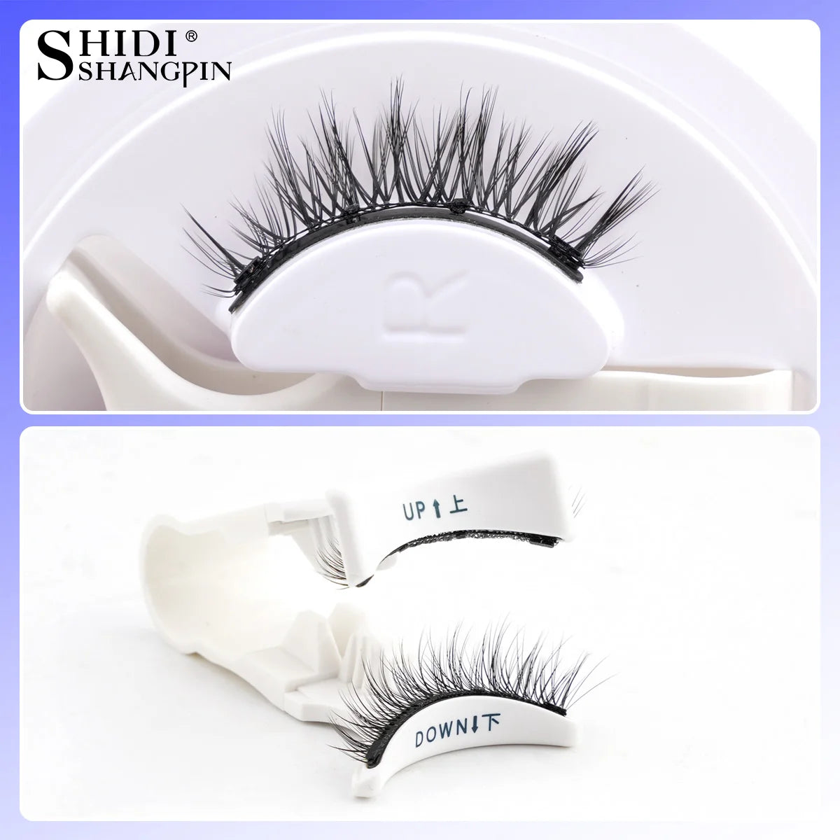 1 Pair Reusable Magnetic Eyelashes Tweezers Set Faux Mink Lashes Handmade 3D Natural False Eyelashes and Magnetic Tweezers Set