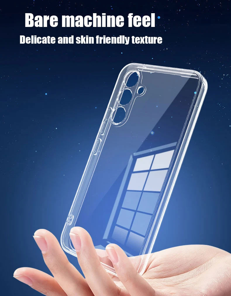 Clear Phone Case For Samsung Galaxy A53 A13 A73 A54 A34 A14 A55 A35 A15 A05S A56 A36 A16 A26 5G Transparent Silicone Soft Cover