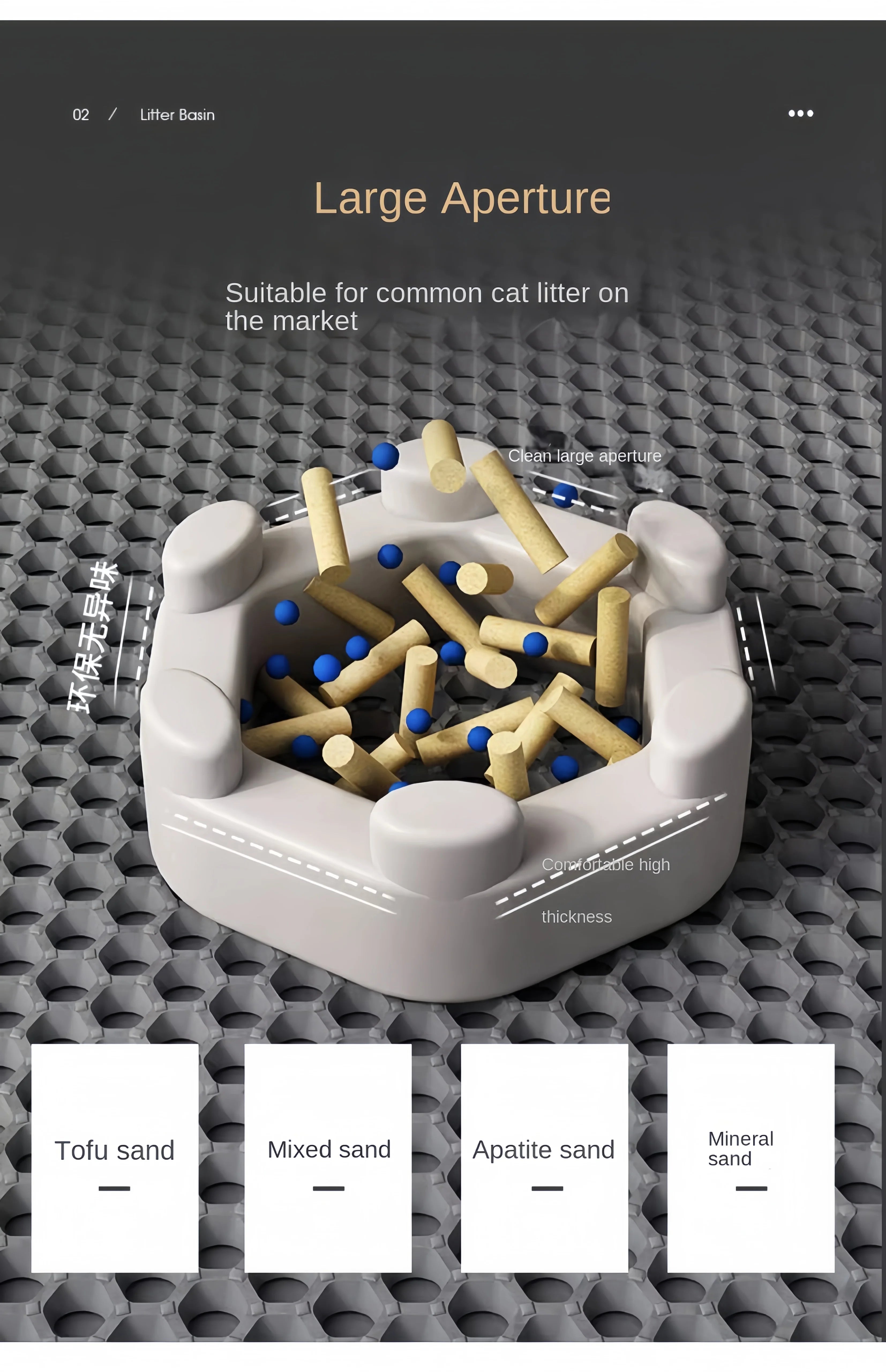 Cat Litter Mat Waterproof Double Layer Pet Litter Box Mat Pet Toilet Cat Mat Nonslip Sand Cat Washable Mat Pet Clean