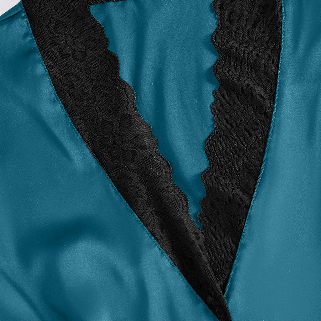 4-Piece Set Ladies' Sleepwear Sexy Sleepwear Women Suspender With Chest Cushion Nightgown Bathrobe Home Wear Women'S Pajamas