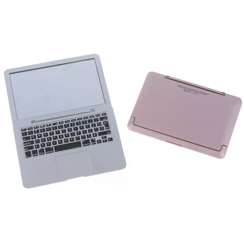 Girl Mini Pocket Laptop Shape Makeup Clear Mirror Baby Mirrors Toy