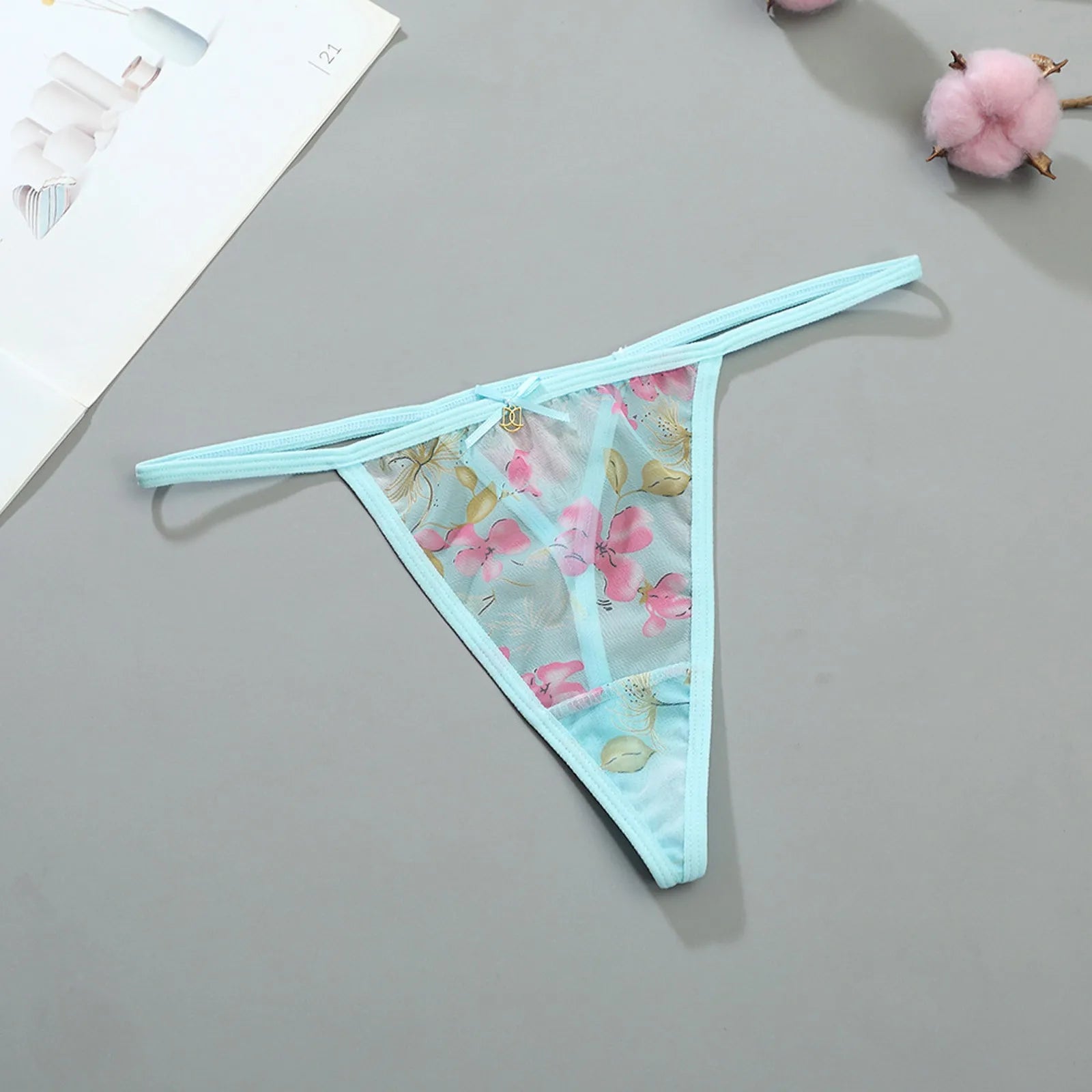 Women Micro Thongs G-String Sexy Bikini Sheer Transparent Breathable Mesh Seamless Underwear Low Waist Bikini Underpants
