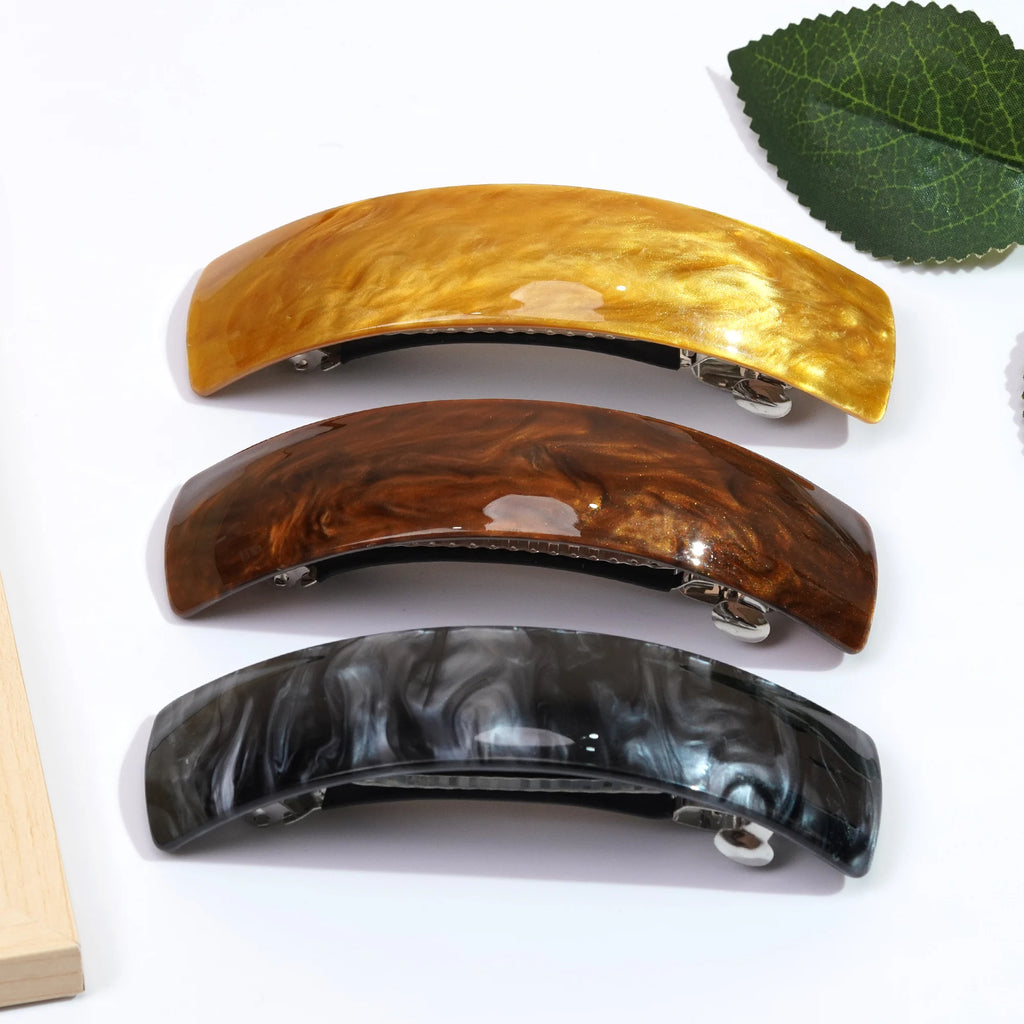 3Pcs Beautiful French Hair Lines Simple Retro Classic Large Snap Barrettes hair accessories ,large hair barrettes for women