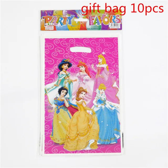 Disney Princess Birthday Party Decorations Girls Child Deco Disney Princess Birthday Plate Napkins Cups Tableware Supplies Setup