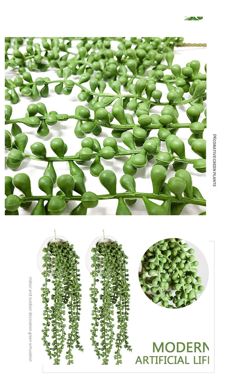 1pc Artificial Hanging Plant Eucalyptus Rattan Potted Green Plant Suitable Mandala Vine for Room Wall Home Shelf Interior Decor