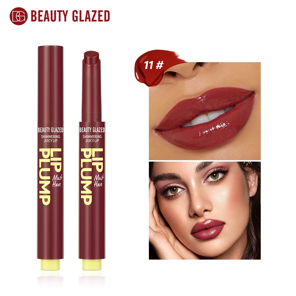 2 Pcs/Set Lip Combo Set Lipstick + Lip Liner Long Lasting Waterproof Easy To Apply Lipstick Set Glossy Lipstick Lip Makeup