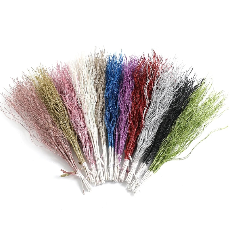 5Pcs Glitter Artificial Berry Bouquet Christmas Tree Ornament for Home Decor New Year 2026 Navidad DIY Wreath Gifts Accessories