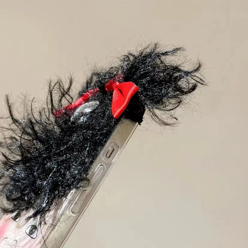 Creative Funny Expression Curly Hair Suitable For 14 Phone Cases iPhone 13 15 Pro Max 12 11 Pro Max