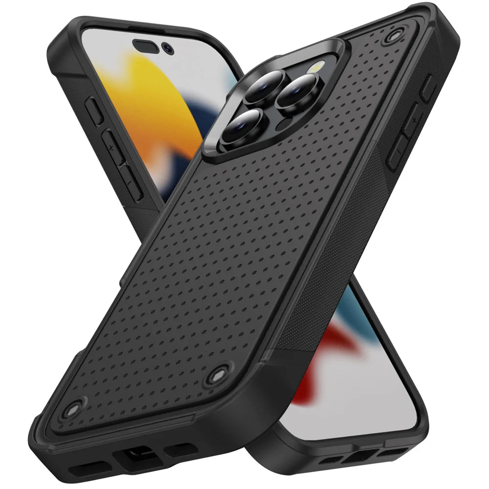Military Grade Armor Phone Case For iPhone 16 15 14 Plus 13 12 11 Pro Max X XR XS Max 7 8 Plus SE 2022 Shockproof Cover Bumper