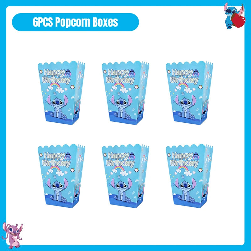 Disney Stitch Birthday Party Decoration Tableware Balloon Cup Plate Banner Backdrop Lilo And Stitch Theme Party Supplies Favors