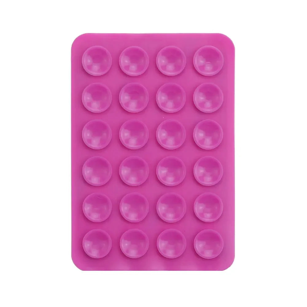 Multifunctional Silicone Suction Pad Phone Fixture Suction Cup Backed Adhesive Rubber Sucker Pad Fixed Pad 24Square Suction Cups
