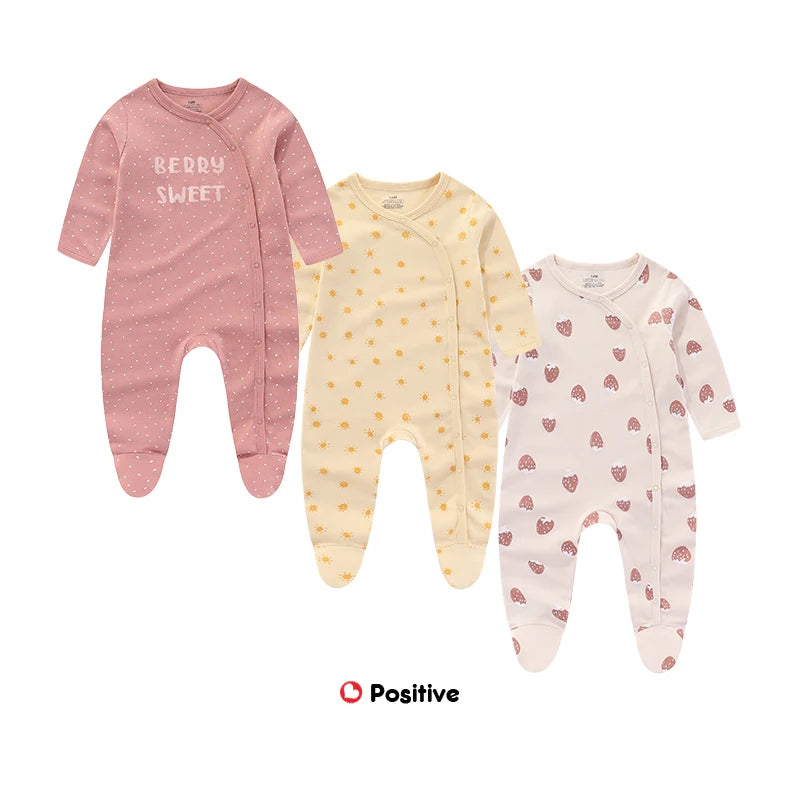 3PCS/Set Autumn Unisex Baby Rompers Cotton Soft Newborn Boy Girl Jumpsuit 2023 Infant Winter Onesies Clothes