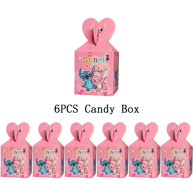 Disney Lilo Stitch Birthday Party Decoration Kids Stitch Theme Tableware Set Angel Balloons Happy Banner Supplies For Girl Favor